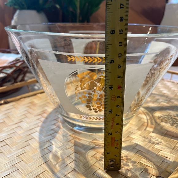 Mid century modern gold leafed serving bowl - Picture 6 of 6